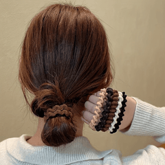 5pcs Braided Hair Rope Elastic Hair Tie Style Hair Accessories For Girls