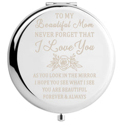 Mom From Daughter Mother's Birthday Travel Makeup Mirror Appreciation Gift