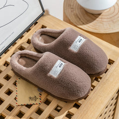 Men's Soft Plush Cozy House Slippers Anti-Skid Slip-On Shoes