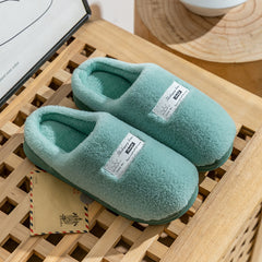 Men's Soft Plush Cozy House Slippers Anti-Skid Slip-On Shoes