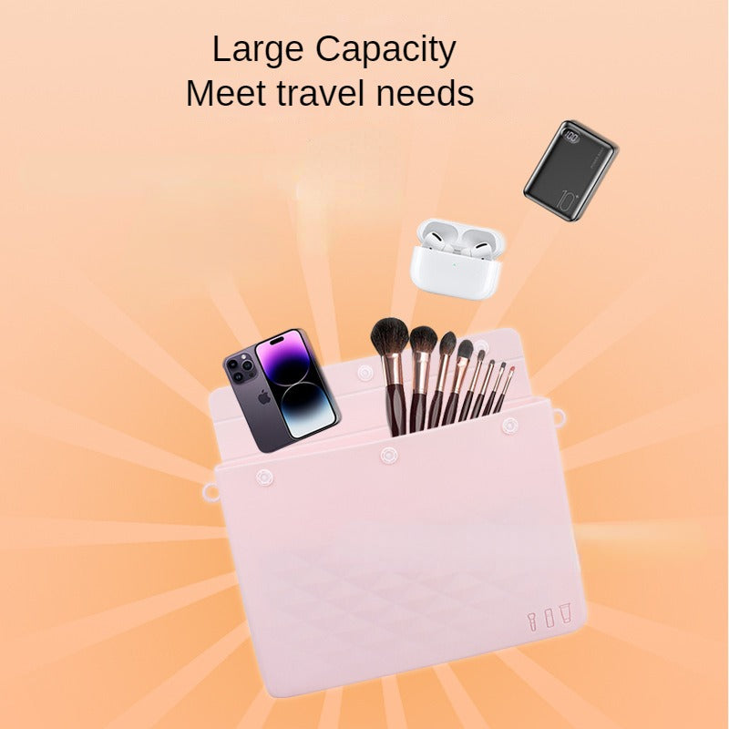 Makeup Brush Travel Case Silicone Bag Holder Storage Organizer
