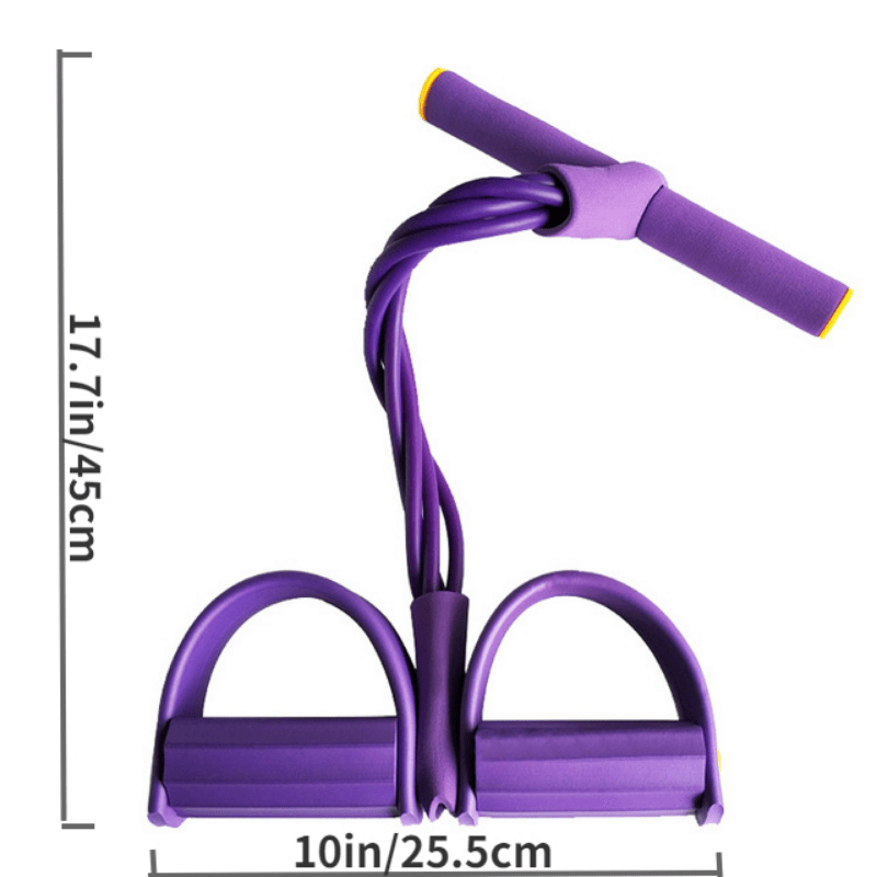 4 Tube Elastic Resistance Band for Full Body Stretching and Fitness
