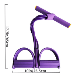 4 Tube Elastic Resistance Band for Full Body Stretching and Fitness