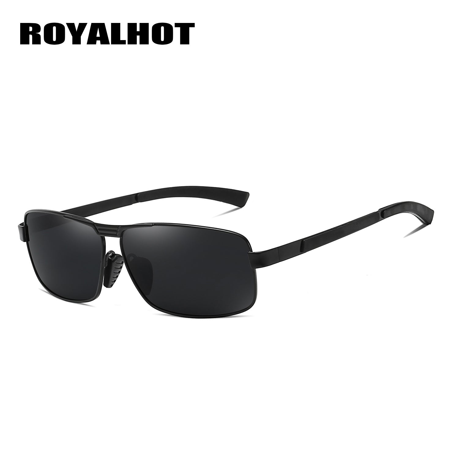 RoyalHot Polarized Alloy Rectangle Sunglasses