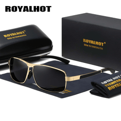 RoyalHot Polarized Alloy Rectangle Sunglasses