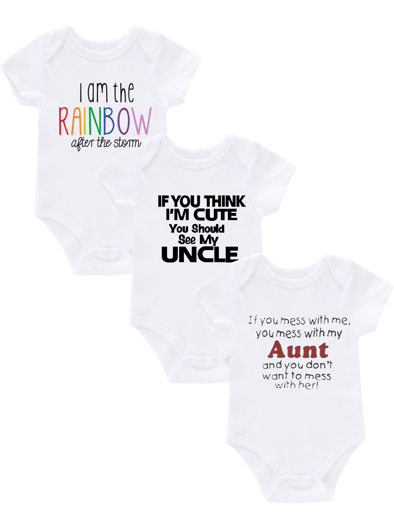 Toddler Baby Rompers 3pcs Set Creative Letter Print Perfect Pregnancy Gift