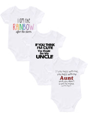 Toddler Baby Rompers 3pcs Set Creative Letter Print Perfect Pregnancy Gift