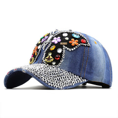 Distressed Butterfly Cowboy Hat Baseball Cap Sun Protection Sun Hat