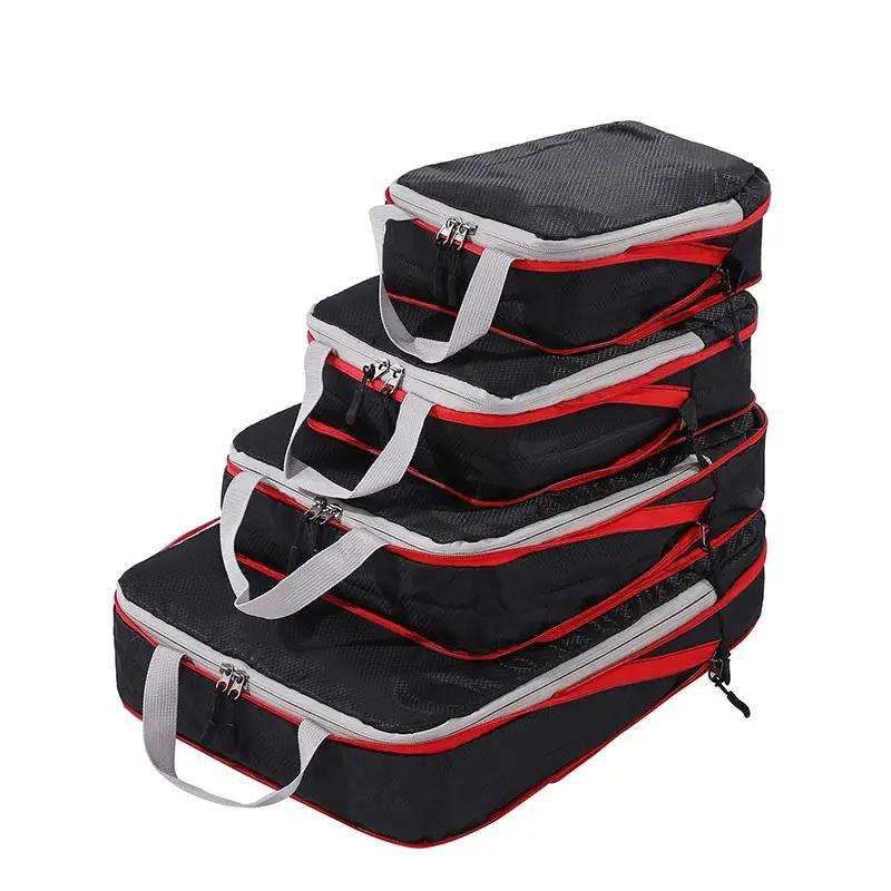 4pcs Compression Packing Cubes Set for Carry On Suitcase Travel Luggage