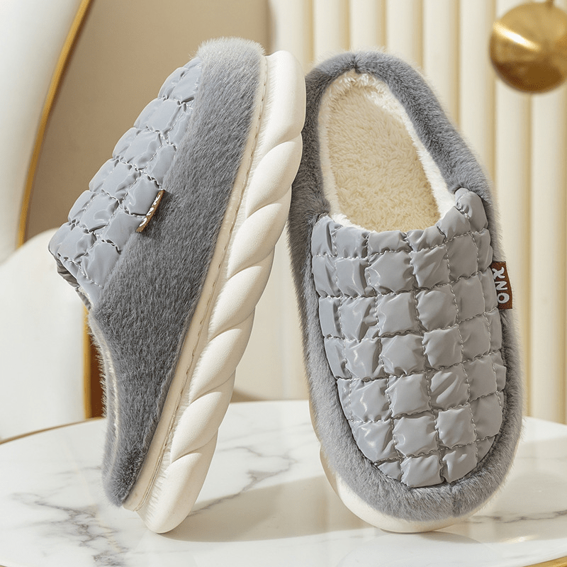 Ultra Soft Plush Cozy House Slippers Anti skid Slip on Shoes Indoor For Men