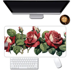 Rose Pattern Non-slip Mouse Pad for Office Home Computer Laptop