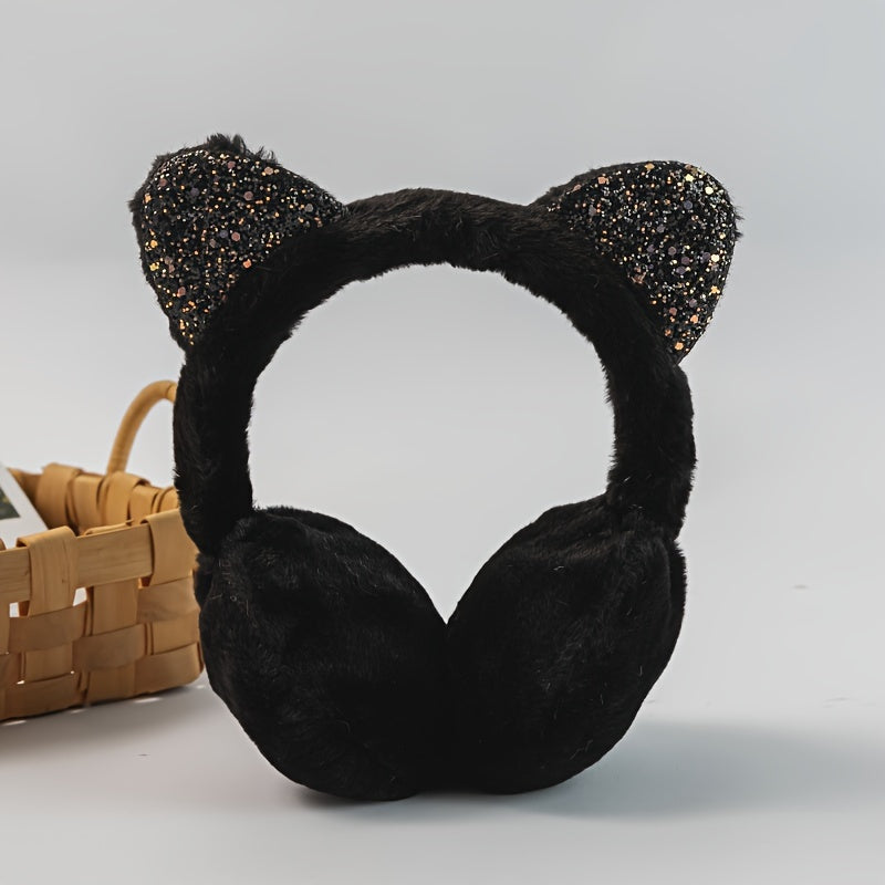 Cat Ears Plush Winter Earmuffs Outdoor Ear Warmer