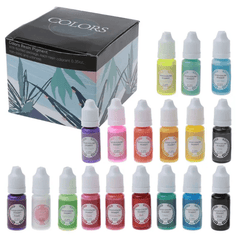 9pcs Kit Epoxy Pigment Opaque Liquid Resin Colorant 18 Col 0 35oz Non Toxic