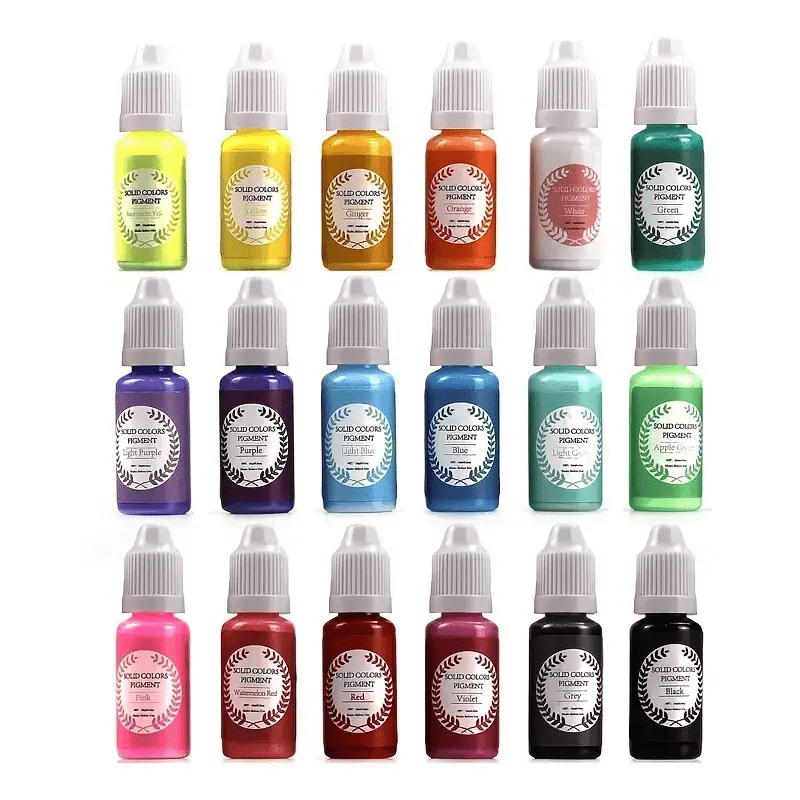 9pcs Kit Epoxy Pigment Opaque Liquid Resin Colorant 18 Col 0 35oz Non Toxic