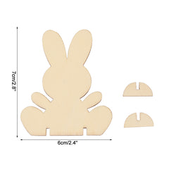10pcs Bunny Wooden Decorations Kids Crafts Party Home Tabletop Gift