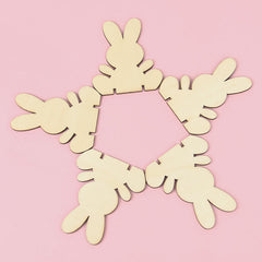 10pcs Bunny Wooden Decorations Kids Crafts Party Home Tabletop Gift