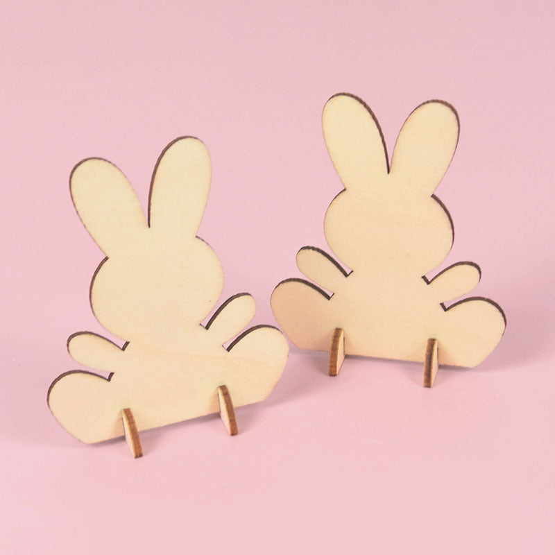 10pcs Bunny Wooden Decorations Kids Crafts Party Home Tabletop Gift