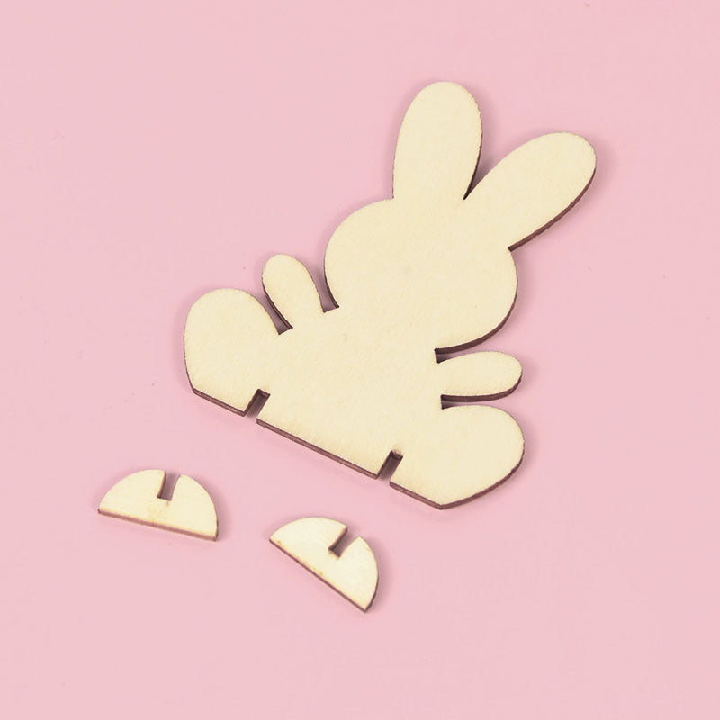 10pcs Bunny Wooden Decorations Kids Crafts Party Home Tabletop Gift