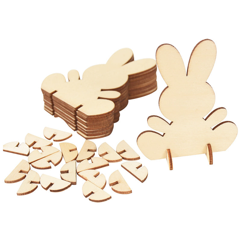 10pcs Bunny Wooden Decorations Kids Crafts Party Home Tabletop Gift