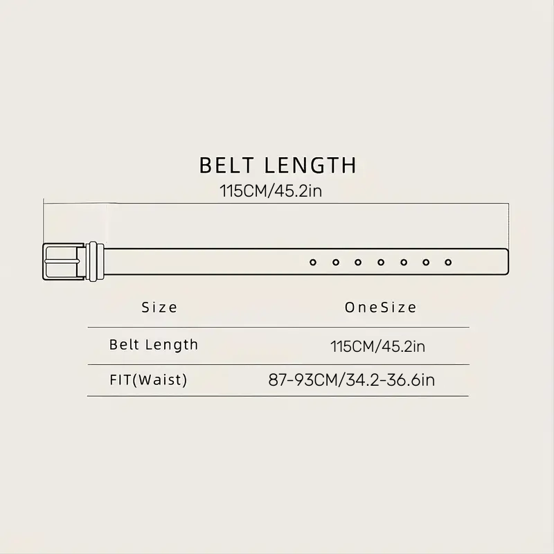 Men's Square Letter Pattern Buckle Waist Strap Belt Size 45 2in