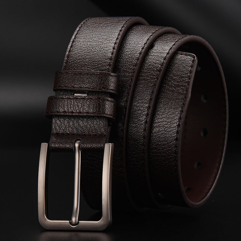 Men's Square Letter Pattern Buckle Waist Strap Belt Size 45 2in