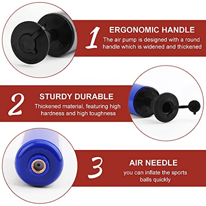 10pcs Ball Pump Set Portable Pump Kit for Rugby Volleyball Football