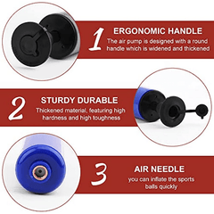 10pcs Ball Pump Set Portable Pump Kit for Rugby Volleyball Football