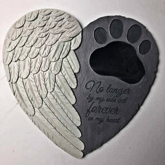 Pet Memorial Stone Dog Cat Pet Memorial Tomb Heart Angel Wing Garden Decoration