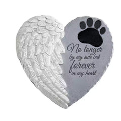 Pet Memorial Stone Dog Cat Pet Memorial Tomb Heart Angel Wing Garden Decoration