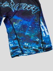 Stretch Breathable Boxer Shorts with Magic City Print for Men