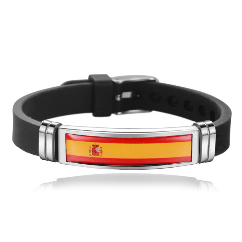 Flag Style Sports Bracelet Adjustable Silicone Wristband