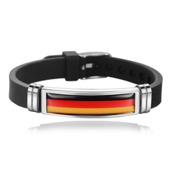 Flag Style Sports Bracelet Adjustable Silicone Wristband