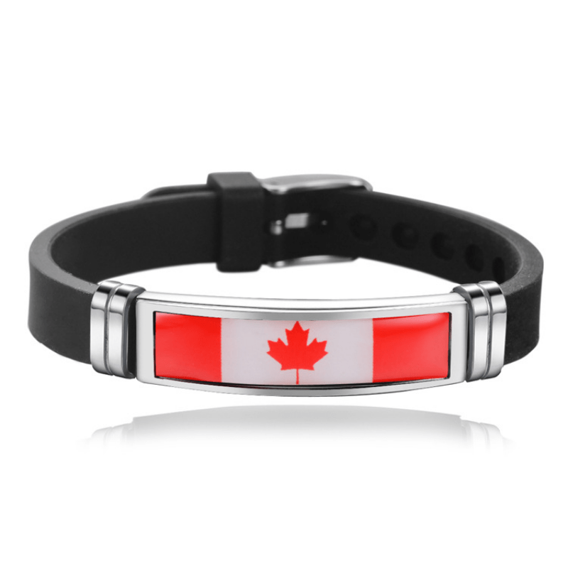 Flag Style Sports Bracelet Adjustable Silicone Wristband