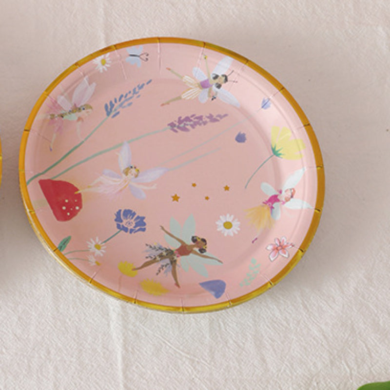 12pcs Fantasy Wind Flower Fairy Party Disposable Cutlery Set