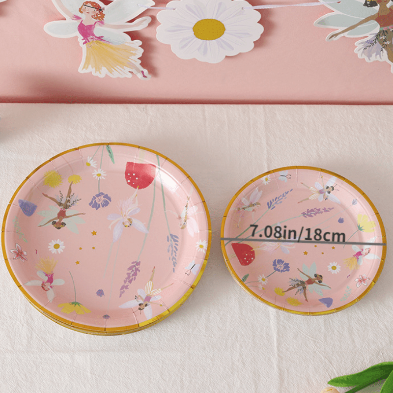 12pcs Fantasy Wind Flower Fairy Party Disposable Cutlery Set