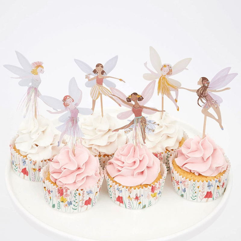 12pcs Fantasy Wind Flower Fairy Party Disposable Cutlery Set