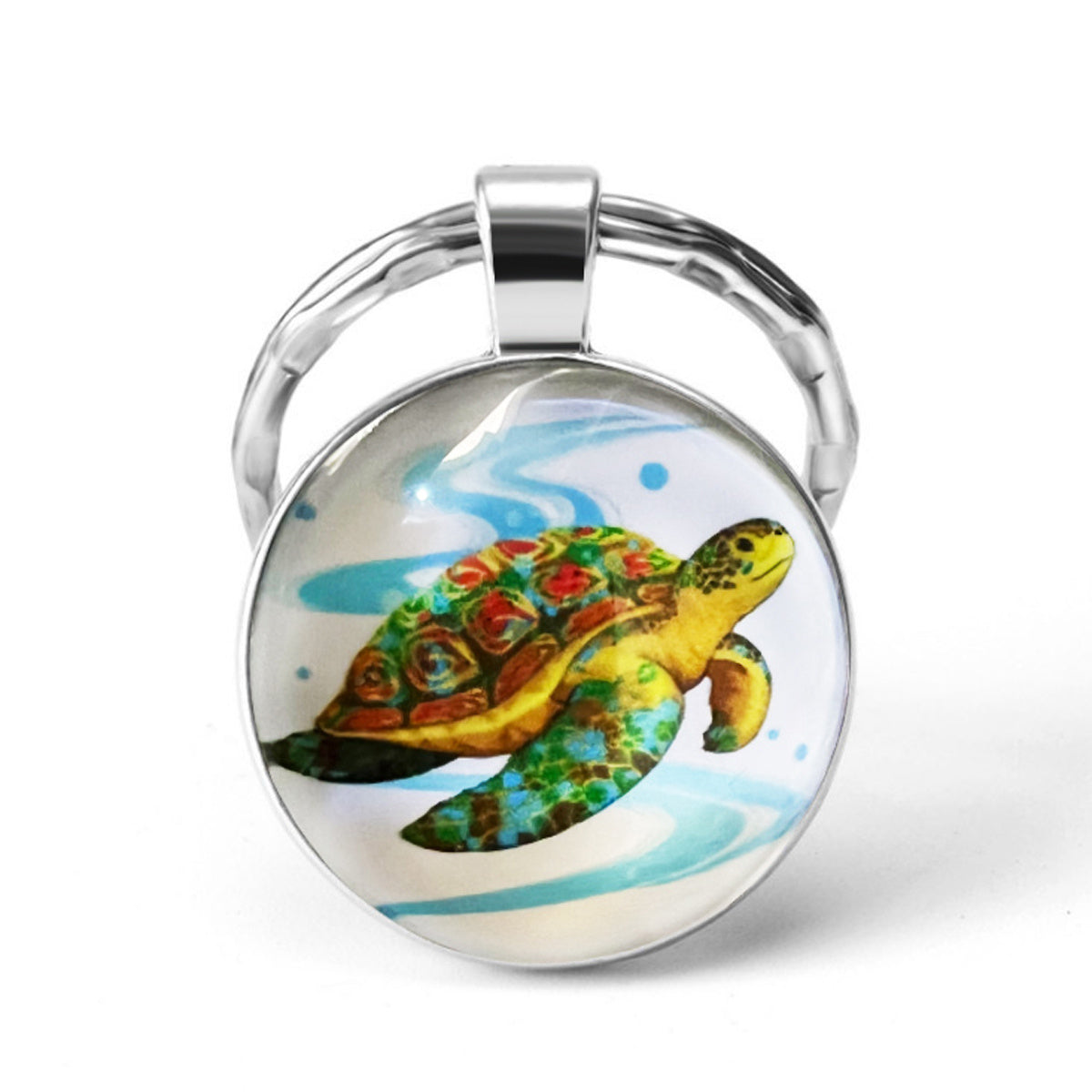 Turtle Pattern Pendant Keychain for Car Keys Backpacks Wallets