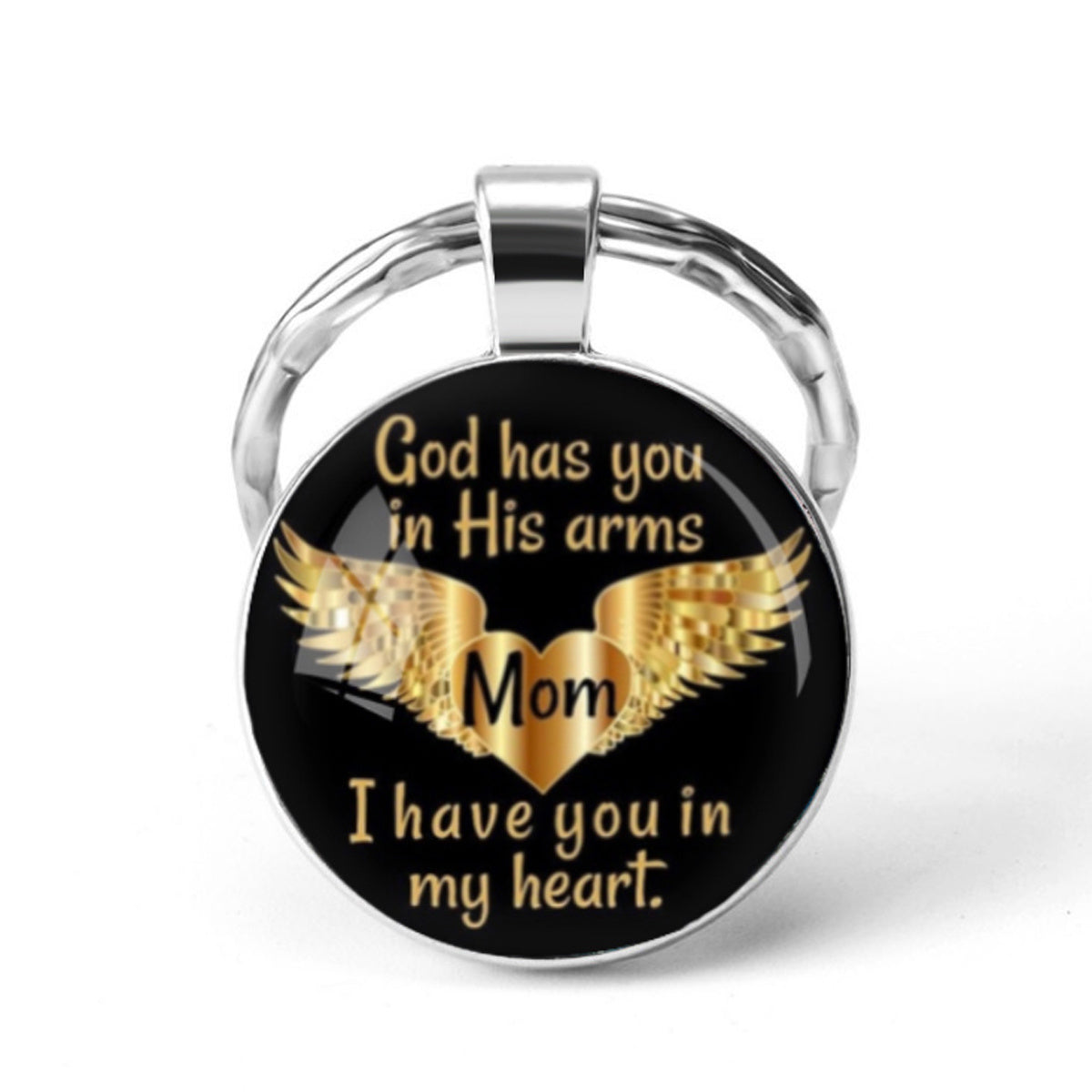 God Has You In His Arm And I Have You In My Heart Pendant Keychain