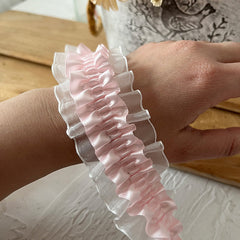 1M Long 1.5" Wide Elastic Lace Ribbon Stretch Lace Trim Fabric Craft Decoration