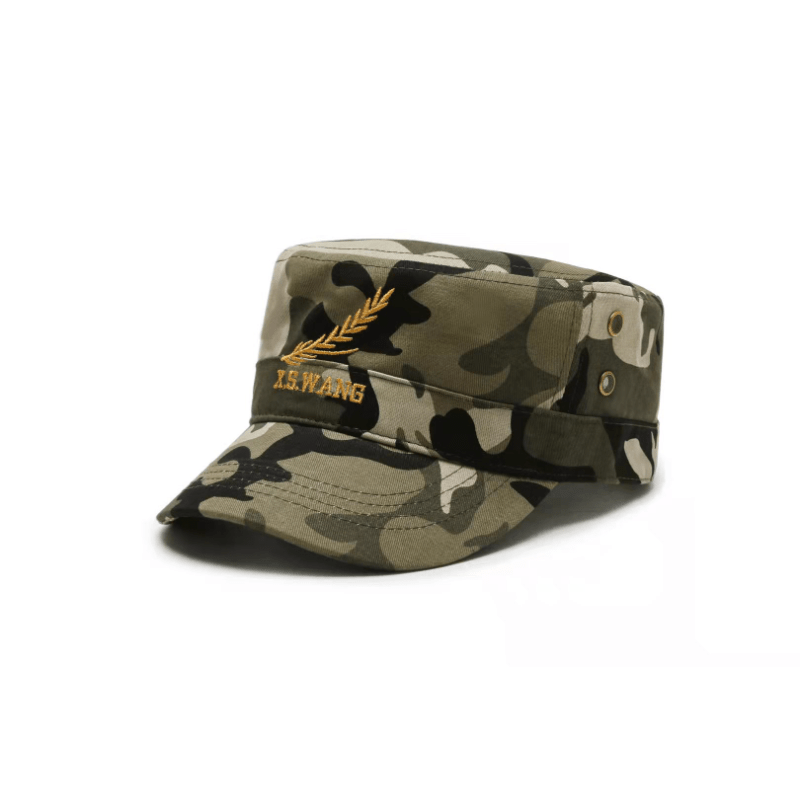 Men's Army Green Baseball Cap with Star Embroidery