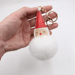 Santa Pompom Handbag Charm Plush Bag Pendant