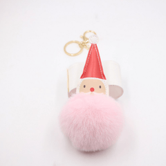 Santa Pompom Handbag Charm Plush Bag Pendant