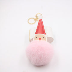 Santa Pompom Handbag Charm Plush Bag Pendant