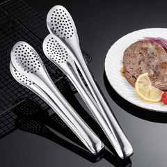 Kitchen Tongs Stainless Steel for BBQ Cooking