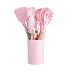 12pcs Silicone Utensil Set Safe Non Stick Cooking Spatula Spoon Kitchen Tools