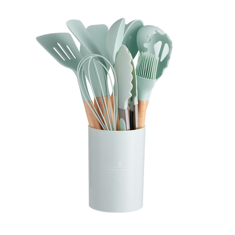 12pcs Silicone Utensil Set Safe Non Stick Cooking Spatula Spoon Kitchen Tools