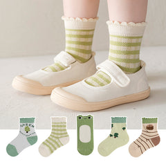 5 Pairs Kids Cartoon Socks, Breathable Comfy Socks for Boys and Girls