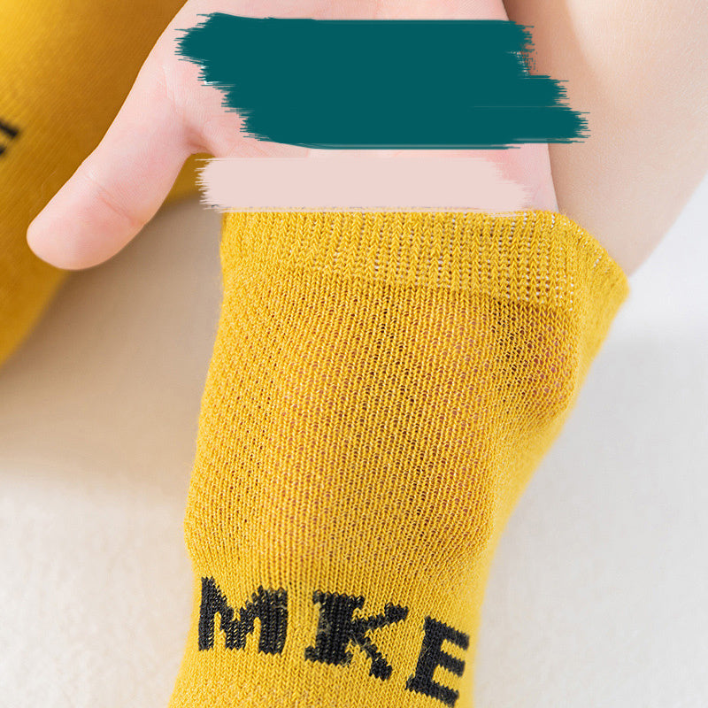 Kids Mesh Breathable Crew Socks for Boys & Girls, 5 Pairs