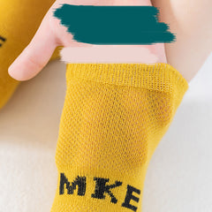 Kids Mesh Breathable Crew Socks for Boys & Girls, 5 Pairs