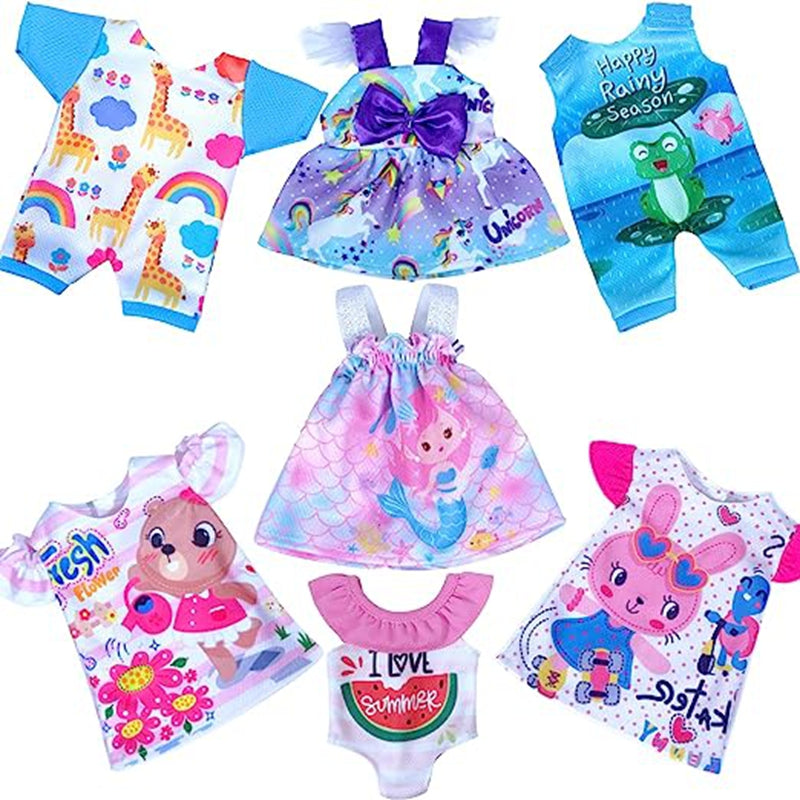 7 Sets Doll Clothes for 25.4 Cm Baby Dolls